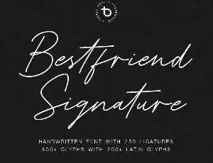 Bestfriend Signature font