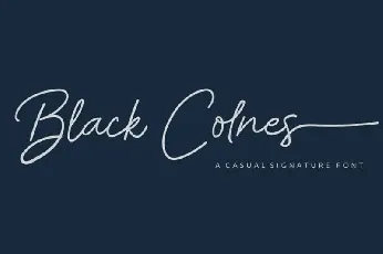 Black Colnes Handwritten font