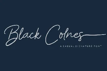 Black Colnes Handwritten font