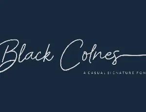 Black Colnes Handwritten font