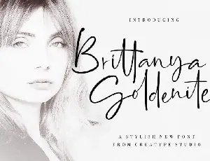 Brittanya Goldenite Script font