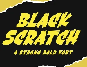 Black Scratch font