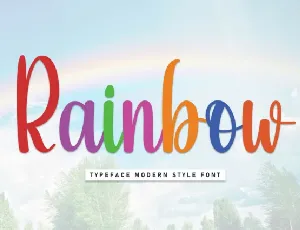 Rainbow Script Typeface font