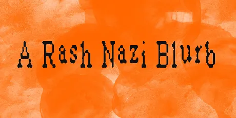 A Rash Nazi Blurb font