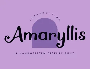 Amaryllis – Handwritten font