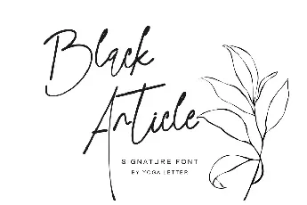 Black Article font