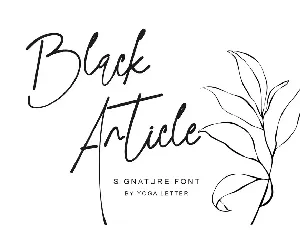 Black Article font