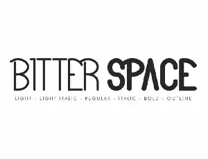 Bitter Space Sans Serif Family font