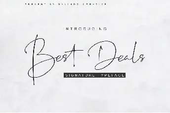 Best Deals Script font