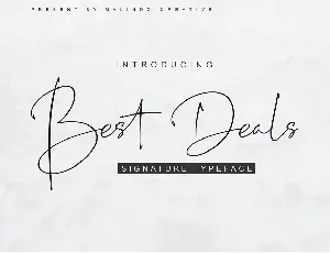 Best Deals Script font