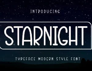 Starnight Display font