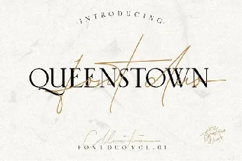 Queenstown Signature font