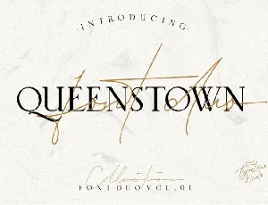 Queenstown Signature font