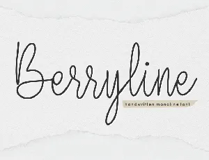 Berryline font