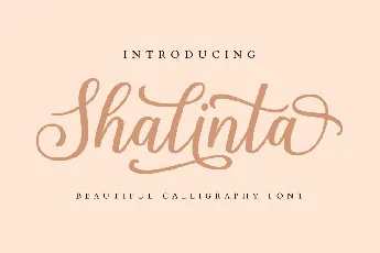 Shalinta Calligraphy font