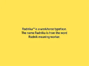 Radnika Medium font