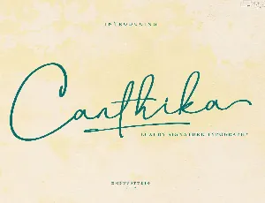 Canthika Stylish Signature font