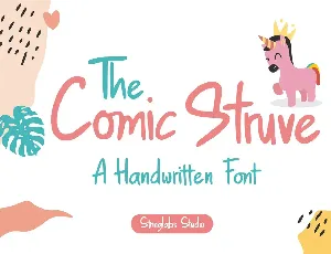 the Comic Struves font