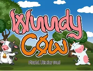Woody Cow font