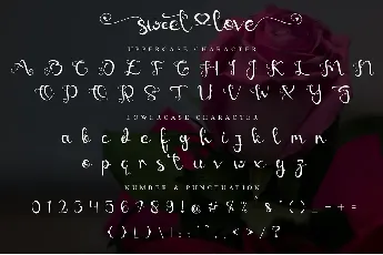 sweetlove - Personal Use font