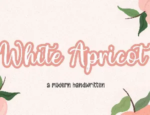 White Apricot font