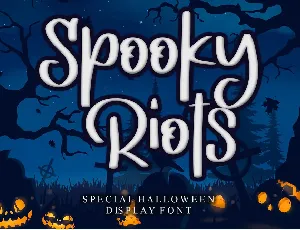 Spooky Riots - Personal Use font