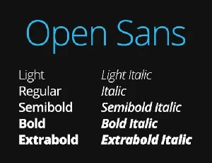 Open Sans Family font