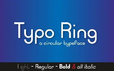 Typo Ring Sans Serif font