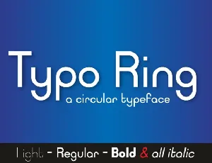 Typo Ring Sans Serif font