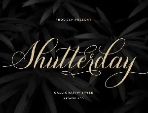 Shutterday Calligraphy font