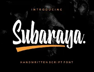 Subaraya Script font