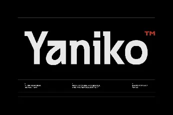 Yaniko font