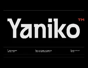 Yaniko font