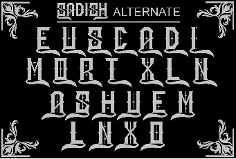 SADISH font