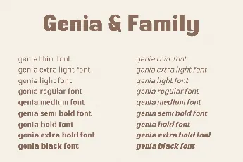 Genia personal use font