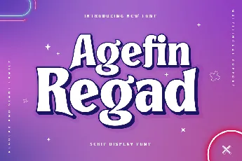 Agefin Regad trial font