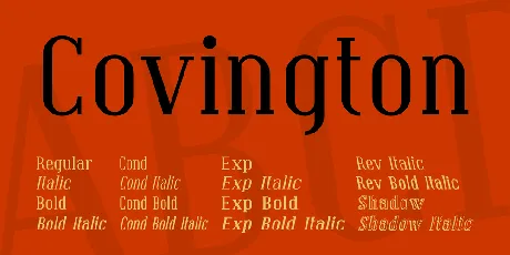 Covington font