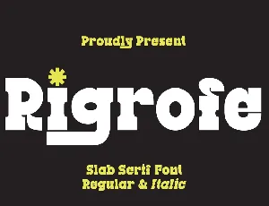 Rigrofe font