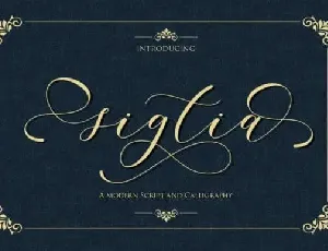 Sigtia Calligraphy font