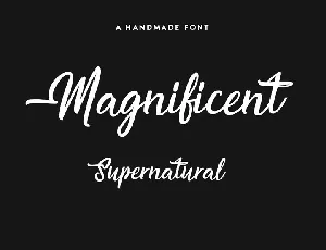 Magnificent Supernatural font