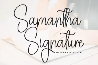 Samanta Signature font