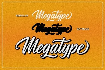 Megatype Script font