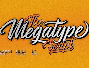 Megatype Script font