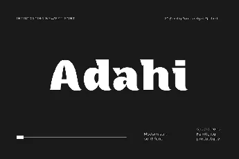 Adahi Personal Use font