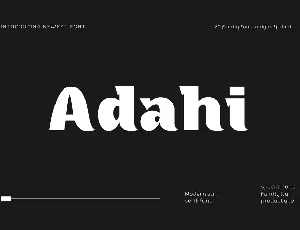 Adahi Personal Use font