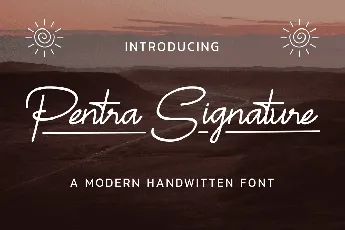 Pentra Signature font