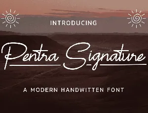 Pentra Signature font