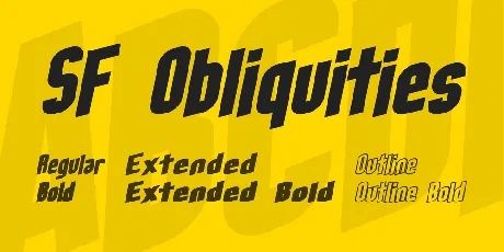 SF Obliquities font