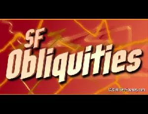 SF Obliquities font