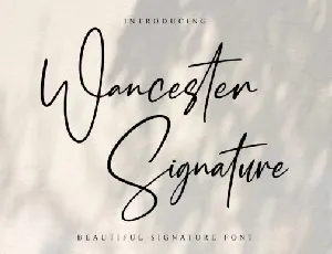 Wancester Signature font